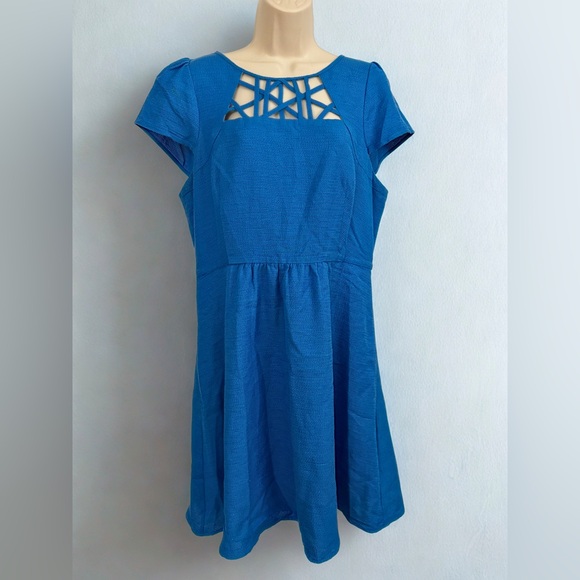 Maeve Blue Mini Dress - Picture 6 of 11